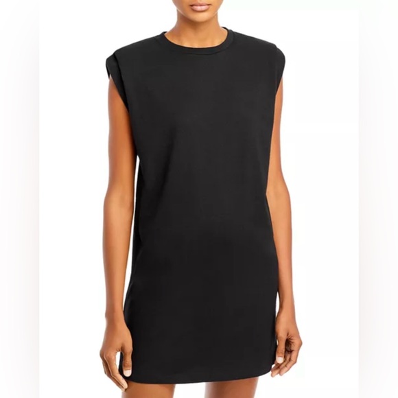 Anine Bing Tanner Black Shoulder Pad Dress Size S - Picture 2 of 9